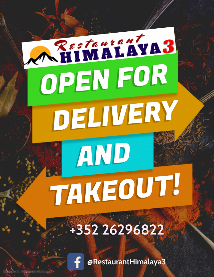 Himalaya3 indian restaurant for food delivery and take away in luxembourg